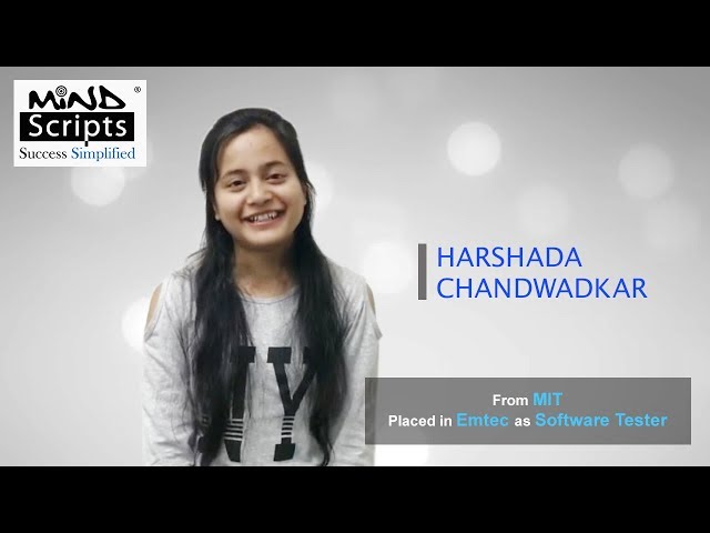 Video Testimonial of Harshada Chandwadkar placed in Emtec