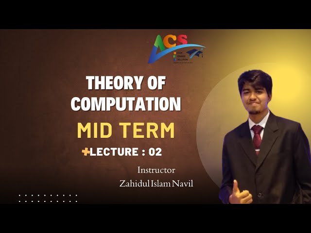 Theory of Computation || MID || Lecture 2 || Topics: NFA to DFA, Regular Expression to NFA || ACS...
