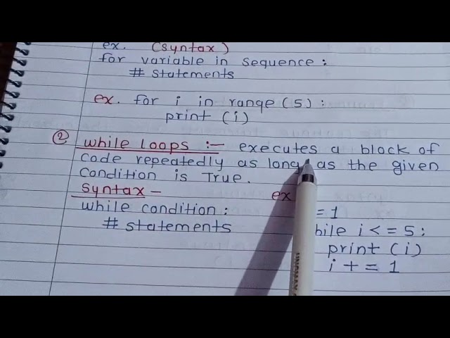 For Loop and While Loop in Python 