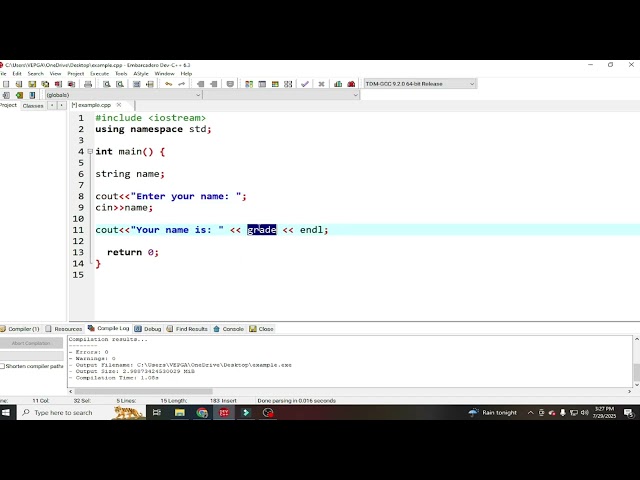 12  user input string data type