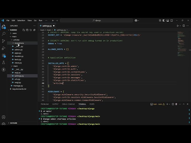 Django tutorial 2025: how to easily create a project and an app