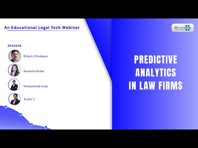 Predictive Analytics in Law Firms: From Data to Decisions | Beveron Technologies Webinar