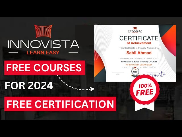 Innovista Free Courses Online with Certificates 2024 | InnoVista LearnEasy