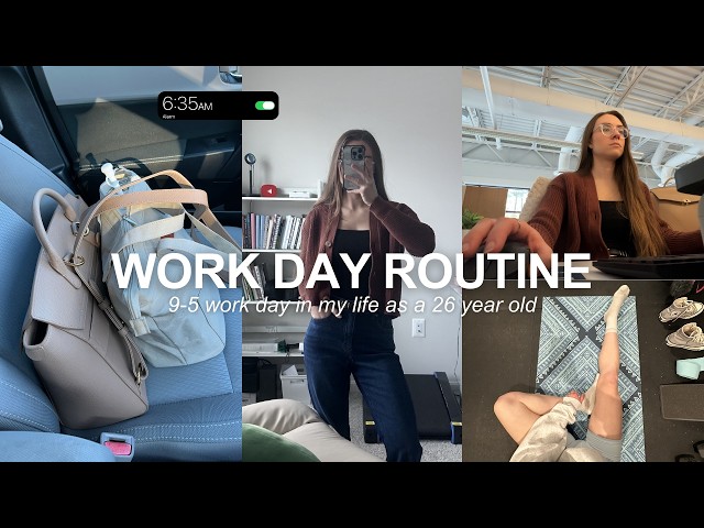 9-5 WORK DAY IN MY LIFE as a 26-year-old with a corporate job 👜