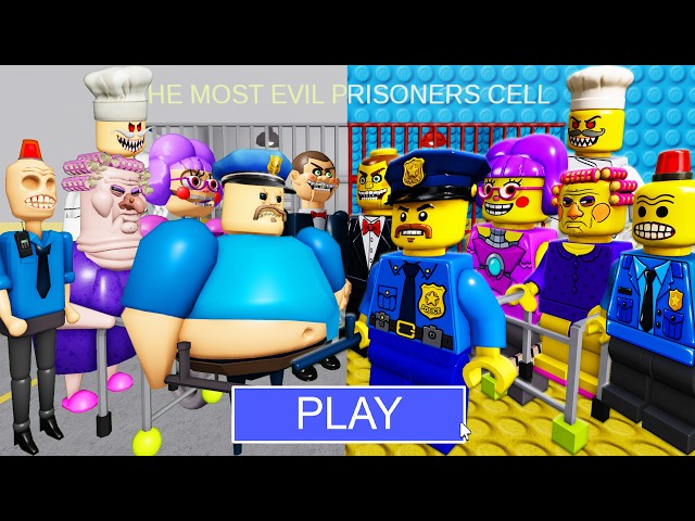 BARRY Bosses Vs LEGO Bosses! BARRY'S PRISON RUN! #roblox #obby