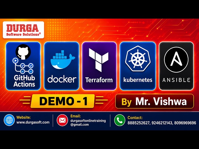 GitHub Actions + Docker + Terraform + Kubernetes + Ansible tutorials || Demo - 1 || by Mr. Vishwa