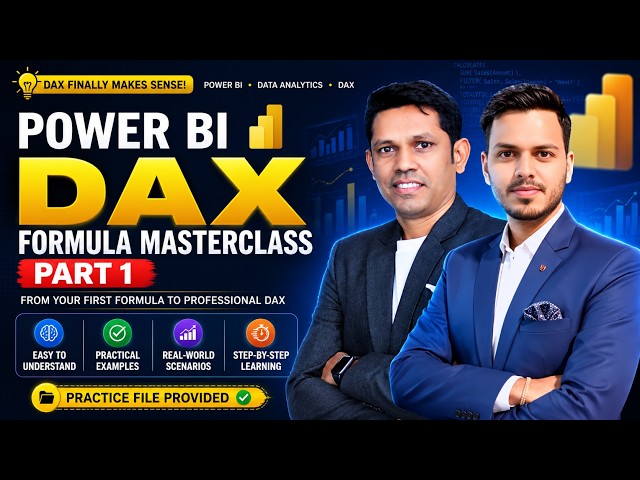 Power BI DAX Masterclass | Zero to Hero with Essential DAX Formulas | Interview + PDF Notes