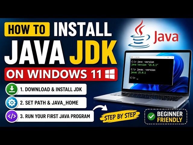 How to Install Java JDK on Windows | Set PATH & Run Your First Java Program