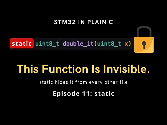 One Keyword, Two Meanings: static in C Explained