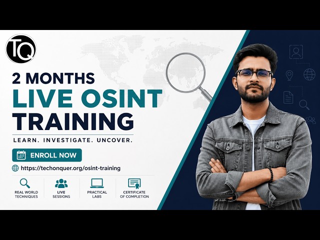 OSINT Training 2026 | Google Dorking, Shodan, Maltego, Darknet & More | Live Course