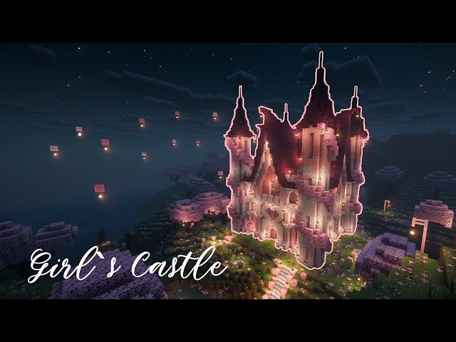 [Tutorial] How to Build a Cherry Blossom Heart Castle | Minecraft 1.21.1