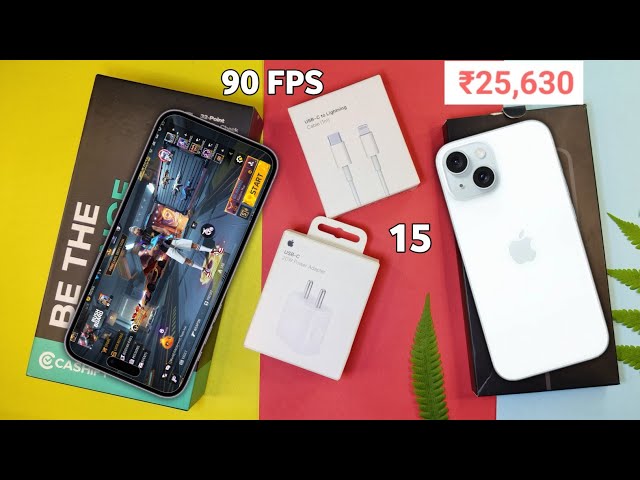 refurbished iphone 15 unboxing 60 FPS gaming test / cashify iPhone 15 unboxing / iphone 15 free fire