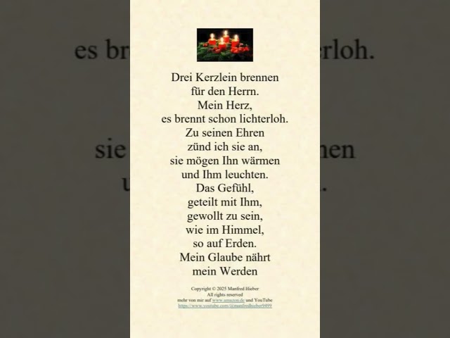 Drei Kerzlein brennen 🕯️🕯️🕯️