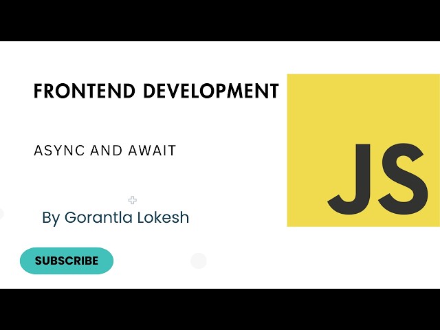 JavaScript Tutorial For Intermediate #24: Async and Await in JavaScript