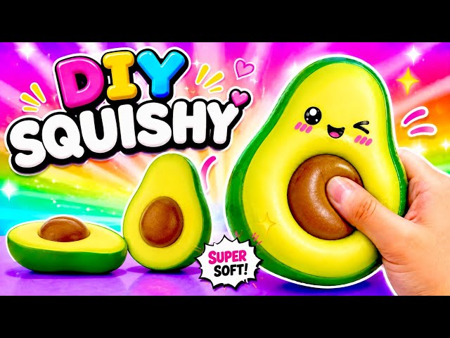 🌈I tried VIRAL Avocado squishy/DIY Avocado Squishy You Can Make at Home/Crafts to do when your bored