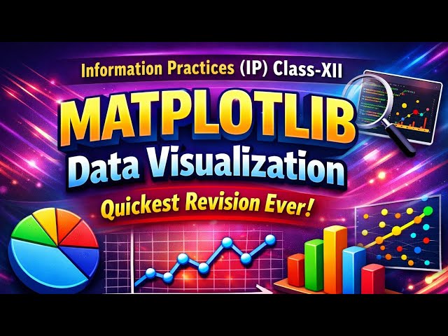 MATPLOTLIB Data Visualization | Information Practices (IP) Class 12 | Quickest Revision Ever 🔥