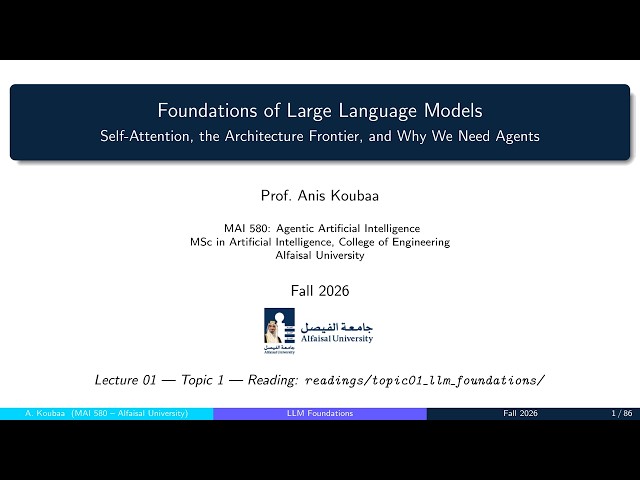 MAI 580 Topic 01 — Foundations of Large Language Models (Full Lecture)
