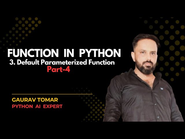 User Default Parameterized Function In Python#function