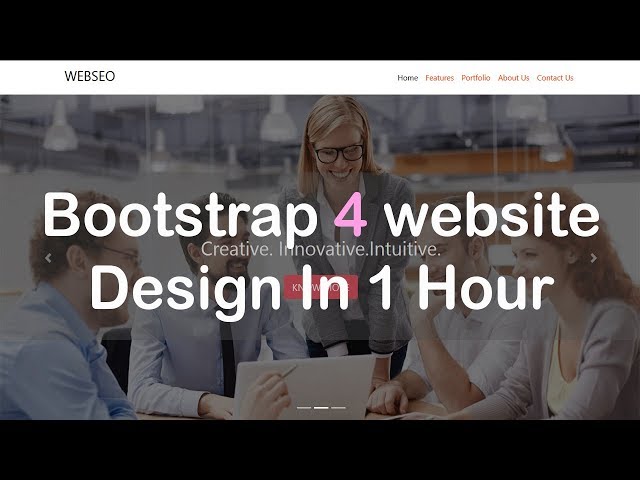 Bootstrap 4 website designing from scratch for beginner  with code