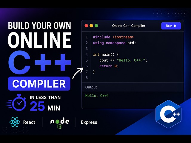 React + Express Online C++ Compiler | Complete Project in 25 Minutes