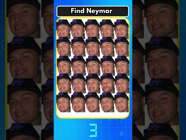 FIND CRISTIANO RONALDO , NEYMAR JR & Pelé  #quiz #cr7