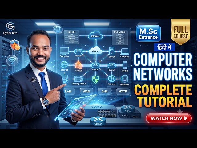 Computer Networks Complete Tutorial in Hindi | M.Sc Cyber Security Entrance Exam | LU Unit 6