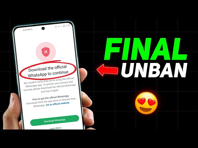 Download the official Whatsapp to Continue Problem New Solution 2026 || Fix Whatsapp Login New 2026