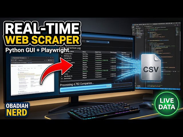 A Real Time Scraper GUI in Python with Playwright and DearPyGUI #Python #WebScraping #Playwright