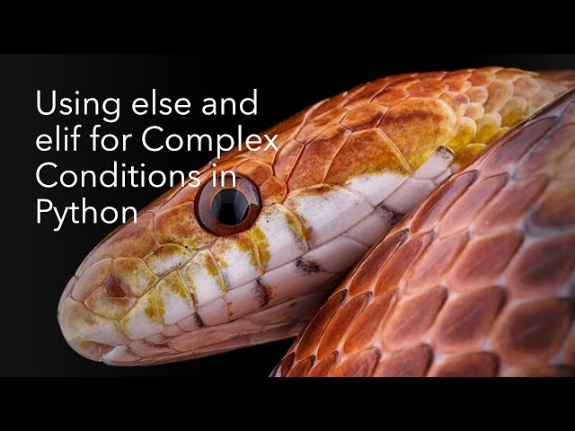 Using else and elif for Complex Conditions in Python