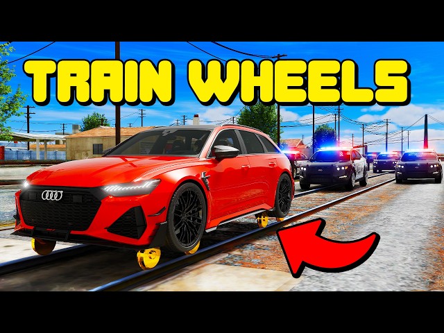 Using A Car With Train Wheels To Lose Cops In GTA 5 RP