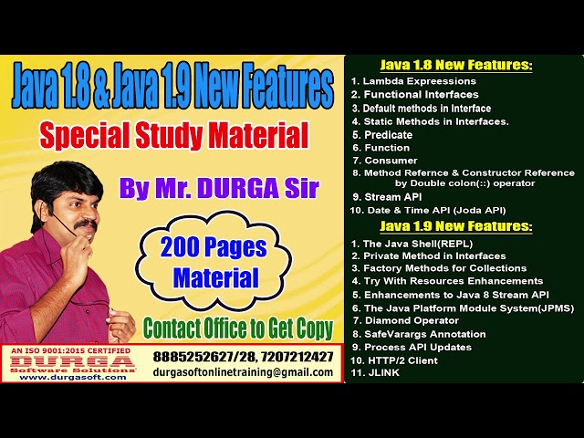 DURGA Sir Java 8 & Java 9 Study Material