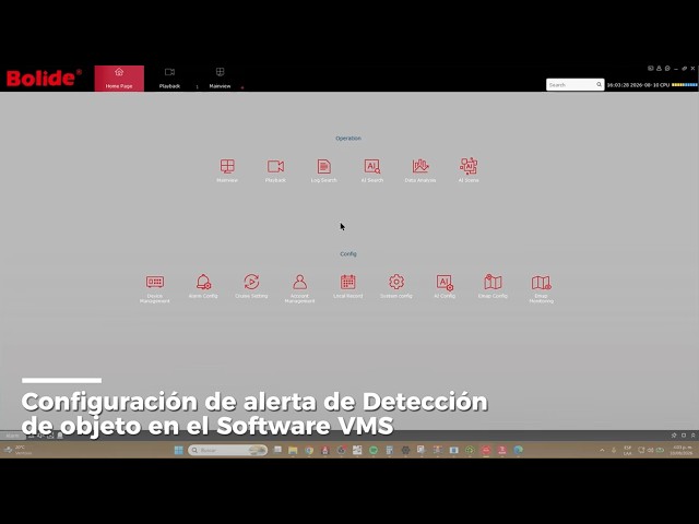 Como configurar la alerta de Detección de objeto en el Software VMS de Bolide