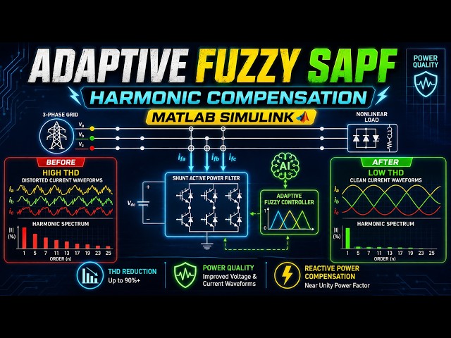 Adaptive Fuzzy Logic Controlled Shunt Active Power Filter for Harmonic Compensation in MATLAB