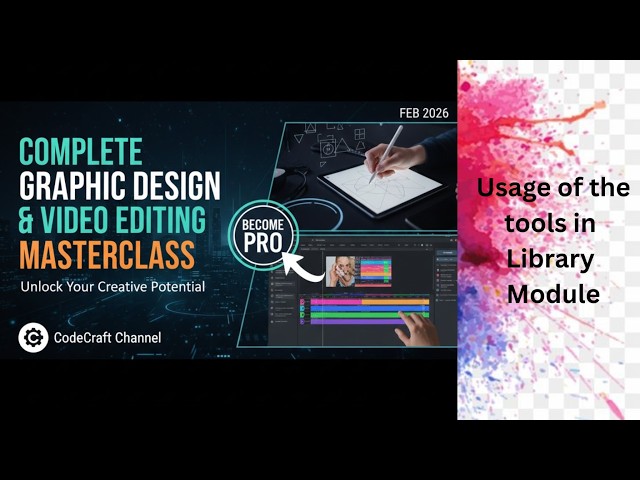 (52) Adobe Lightroom Library Module Tools Explained| Complete Graphic Design Masterclass | CodeCraft