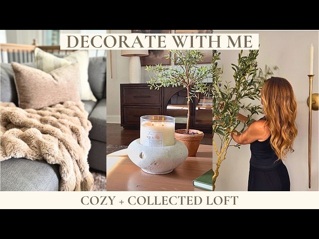 DECORATE WITH ME | Cozy Home Office Makeover + Loft Transformation
