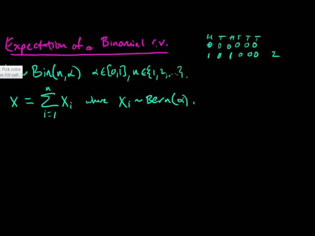 Expectation of a binomial random variable (method 1)