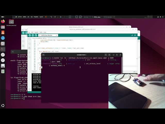 micro-ROS with ESP32 and wifi connection
