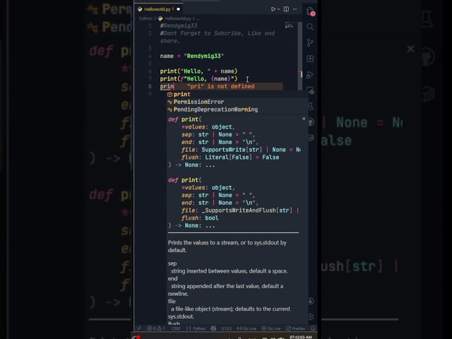 Not Just print() | My Python Day 1 Revelation #codenewbie