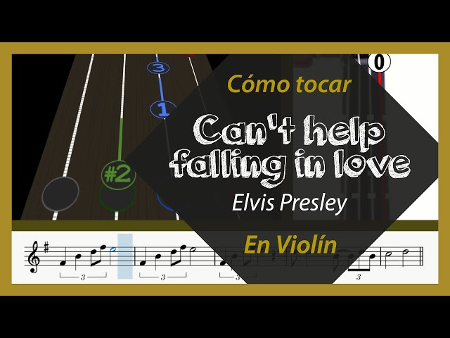 Cómo tocar "Can't help falling in love" en Violin | Play along