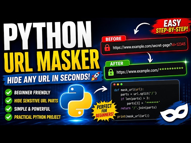 Python URL Masker: Hide Any URL in Seconds! 😱 | Beginner Python Project