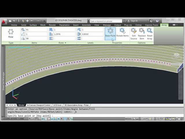 AutoCAD 2012 3d Array