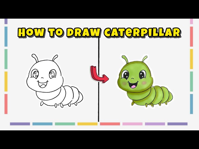 How to Draw a Caterpillar – Cute Animal Drawing Tutorial for Beginners