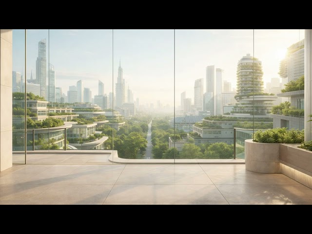 Futuristic Green City Ambience | Deep Focus Music for Studying & Coding (No Lyrics)