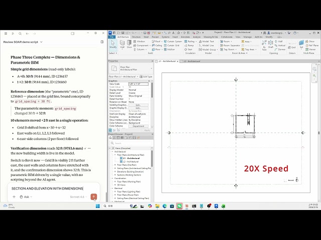 SOAR MCP Demo — AI Drives Revit + Excel Workflow (No Code, No Training)