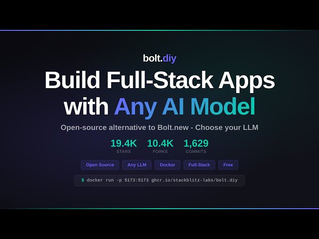 bolt.diy Tutorial - Build Full-Stack Apps with Any LLM (Open Source)