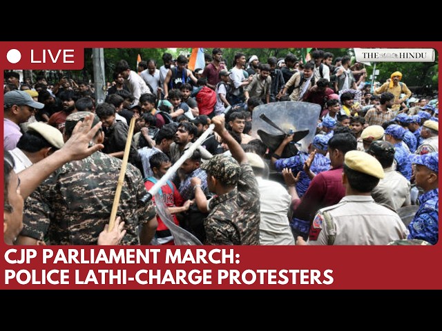 CJP Parliament march: Police lathi-charge protesters in New Delhi