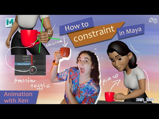How to place a cup on the table in Maya? Constraints