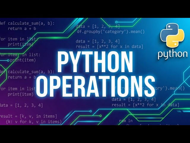 Python Operator In Python -What Are The Types Operation In Python | Techwithvarma | Basics Of Python