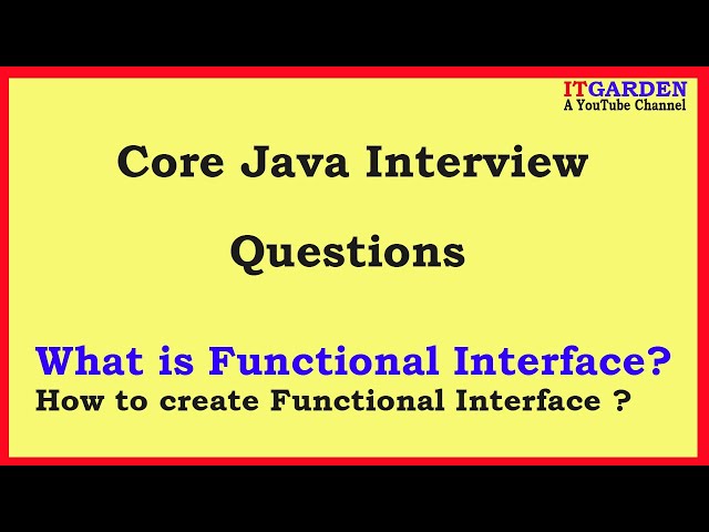 How to create functional interface in Java 8
