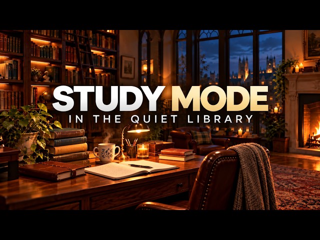 STUDY MODE • In the Quiet Library | Focus Music for Deep Study & Reading